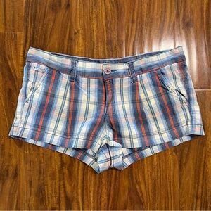 Hollister Y2K Ultra Low Rise Twill Plaid Mini Shorts size 9